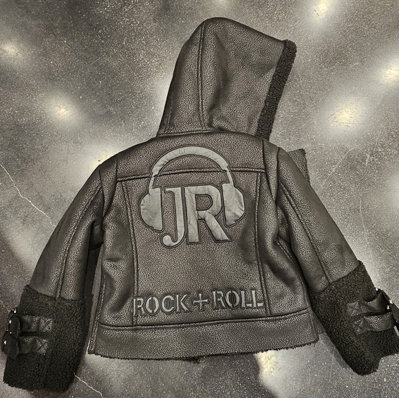 Never worn John Richmond kids faux leather jacket size 4 - Picture 2 of 7